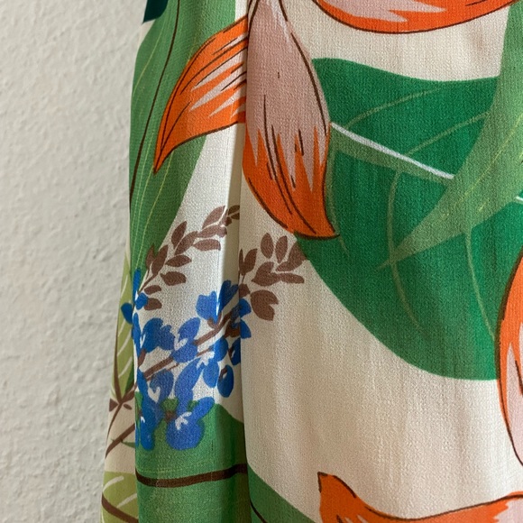 Katie May Come On Home Midi Dress in Green Cream Floral Size Small - Picture 13 of 13